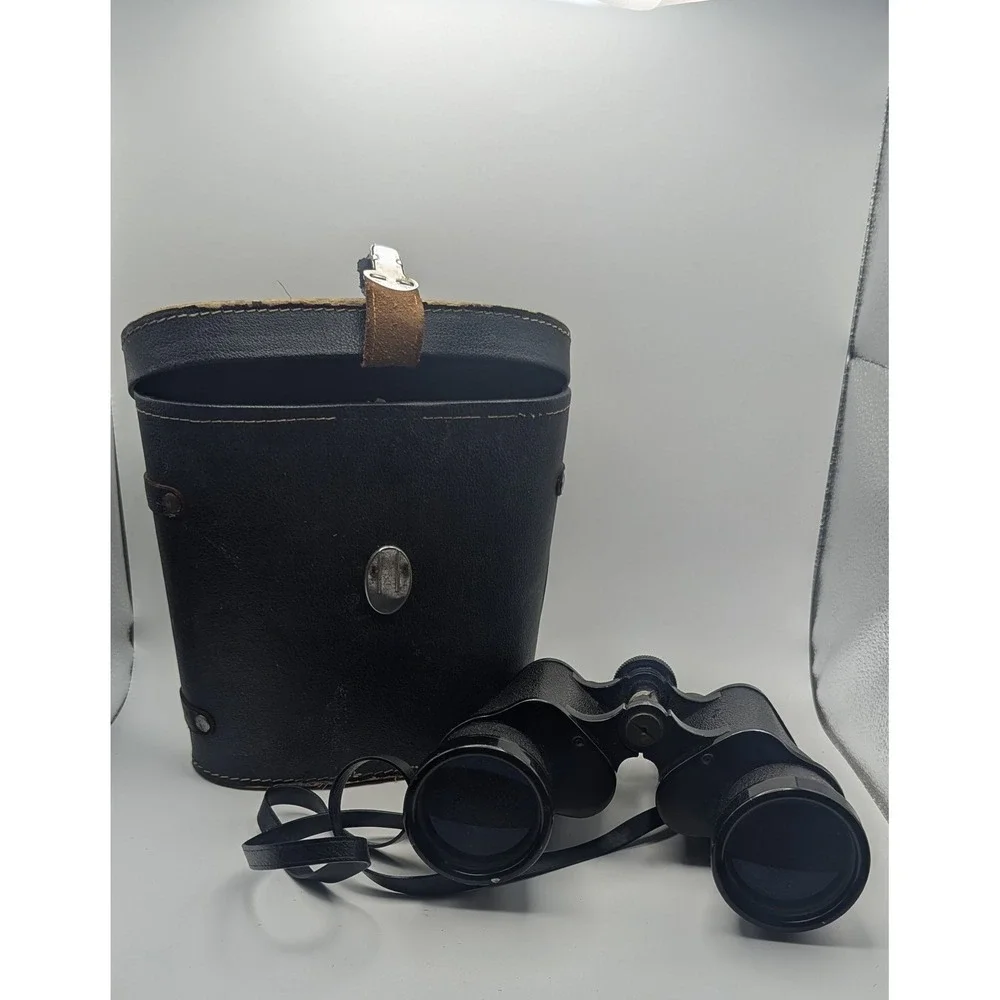 Tasco 10x50 Binoculars Model 312 Fully Coated Light Weight Case‎ Black Vintage